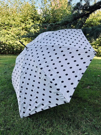 Paraply - Hvid med dots - VIAMAJA.DK