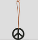 Peace tegn i lædersnor - small - VIAMAJA