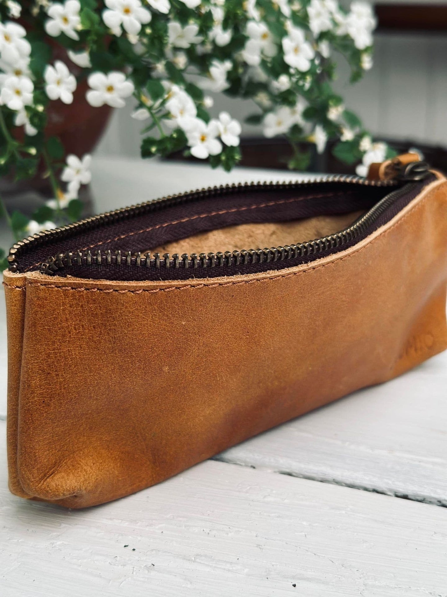 Penalhus MIOMIO - Cognac skind - VIAMAJA.DK
