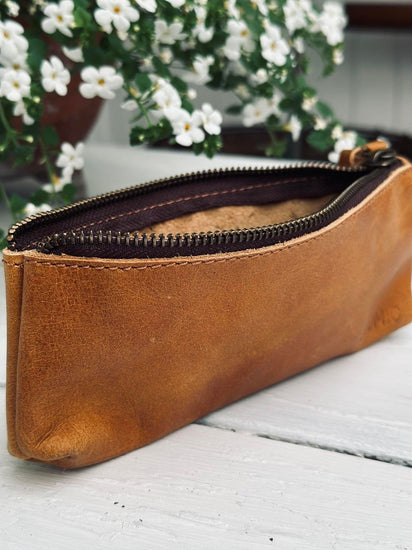 Penalhus MIOMIO - Cognac skind - VIAMAJA.DK