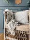 Plaid 125x150 Natur Recycling bomuld - VIAMAJA.DK