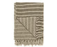 Plaid creme/oliven stribemønster - VIAMAJA.DK