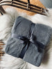 Pledd i fleece king-size – Grå 180×230