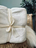 Pledd i fleece kingsize – Hvit 180×230