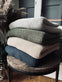 Plaid Perlestrik Beige - VIAMAJA.DK