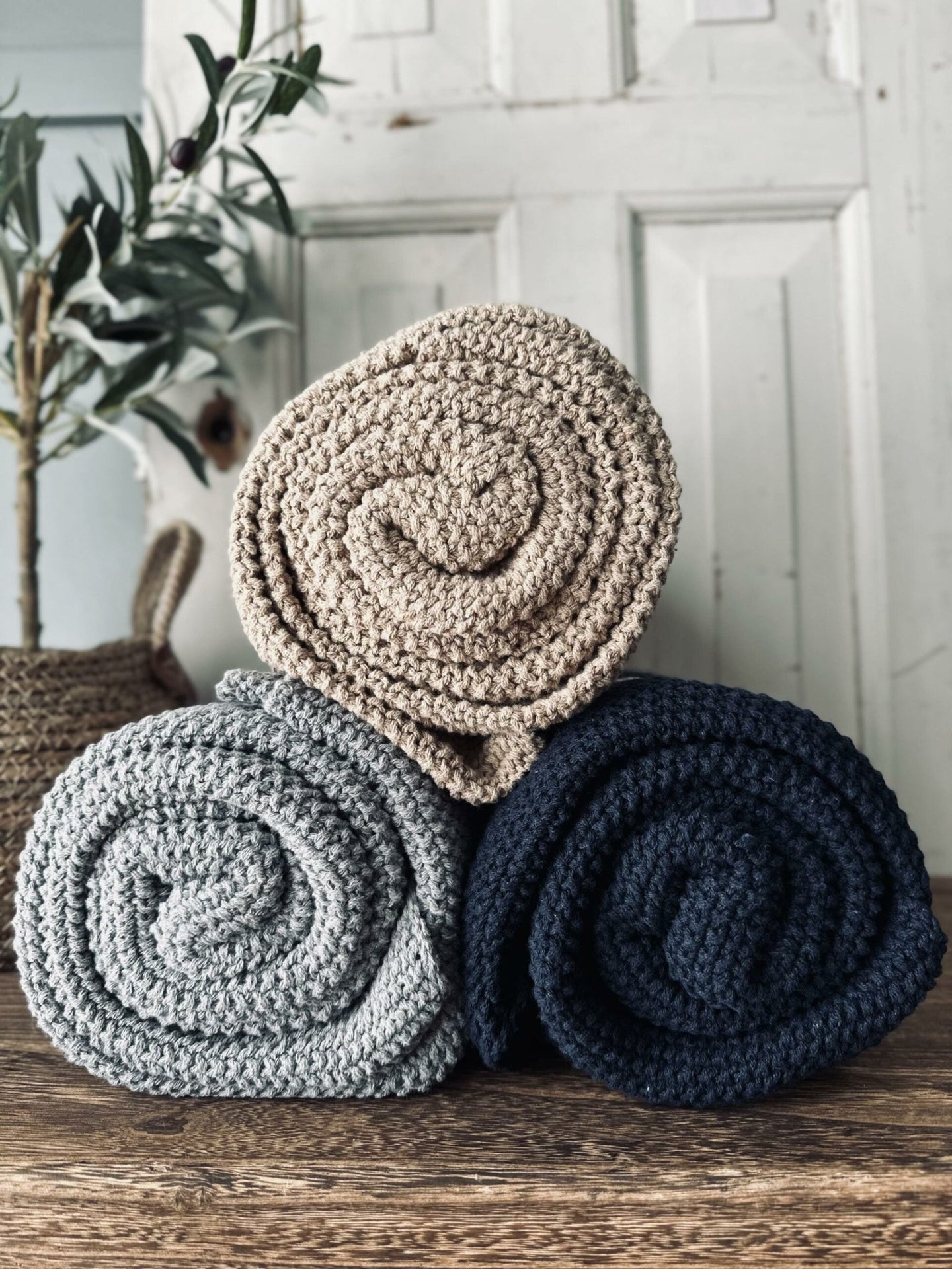 Plaid Perlestrik - Beige - VIAMAJA.DK