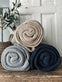 Plaid Perlestrik - Navy - VIAMAJA.DK