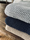 Plaid Perlestrik - Navy - VIAMAJA.DK