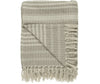 Pledd sand/krem stripemønster på tvers