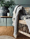 Plaid vævet med kork – Nature grey mix - VIAMAJA.DK