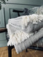 Plaid vævet med kork – Nature grey mix - VIAMAJA.DK