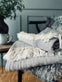 Plaid vævet med kork – Nature grey mix - VIAMAJA.DK