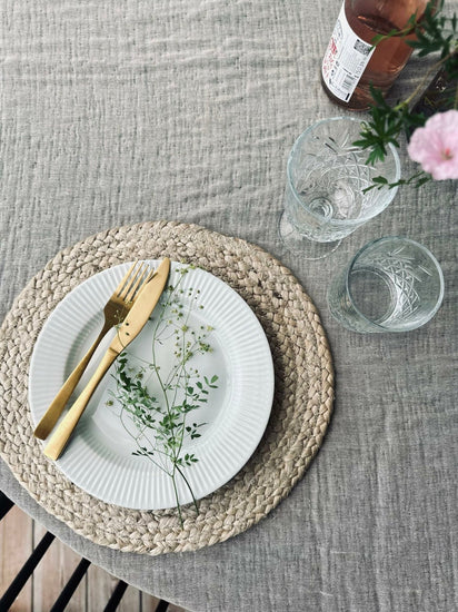 Plaid vævet med kork – Nature mix - VIAMAJA.DK