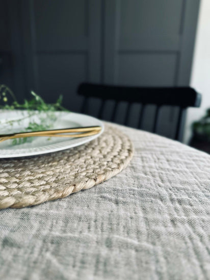 Plaid vævet med kork – Nature mix - VIAMAJA.DK