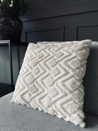 Pude ink fyld - 45x45cm Lys ZigZag - VIAMAJA.DK