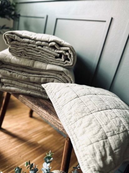 Pudestykke STONE-WASHED Quilt – Nature 50×70 - VIAMAJA.DK