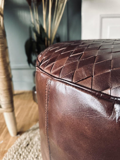 Puff med flet top – Brown - VIAMAJA.DK