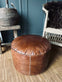 Puff med glat top - Cognac - VIAMAJA.DK