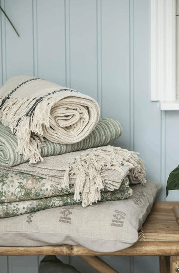Quilt grønne, beige og brune farver - VIAMAJA.DK