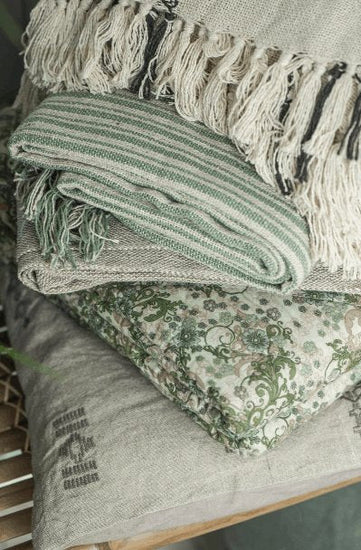 Quilt grønne, beige og brune farver - VIAMAJA.DK
