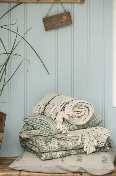 Quilt grønne, beige og brune farver - VIAMAJA.DK