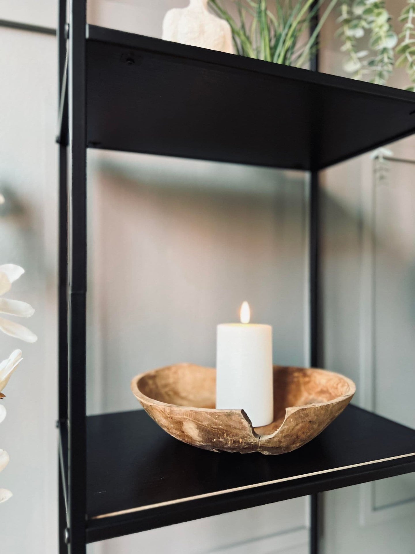 Reol i sort metal - 130cm - VIAMAJA.DK