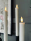 Rillet Stagelys H 22,5cm - 3 stk med timerfunktion - VIAMAJA.DK