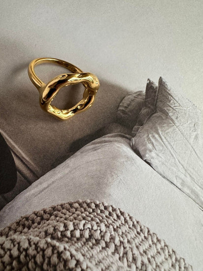 Ring Brianna forgyldt - VIAMAJA.DK