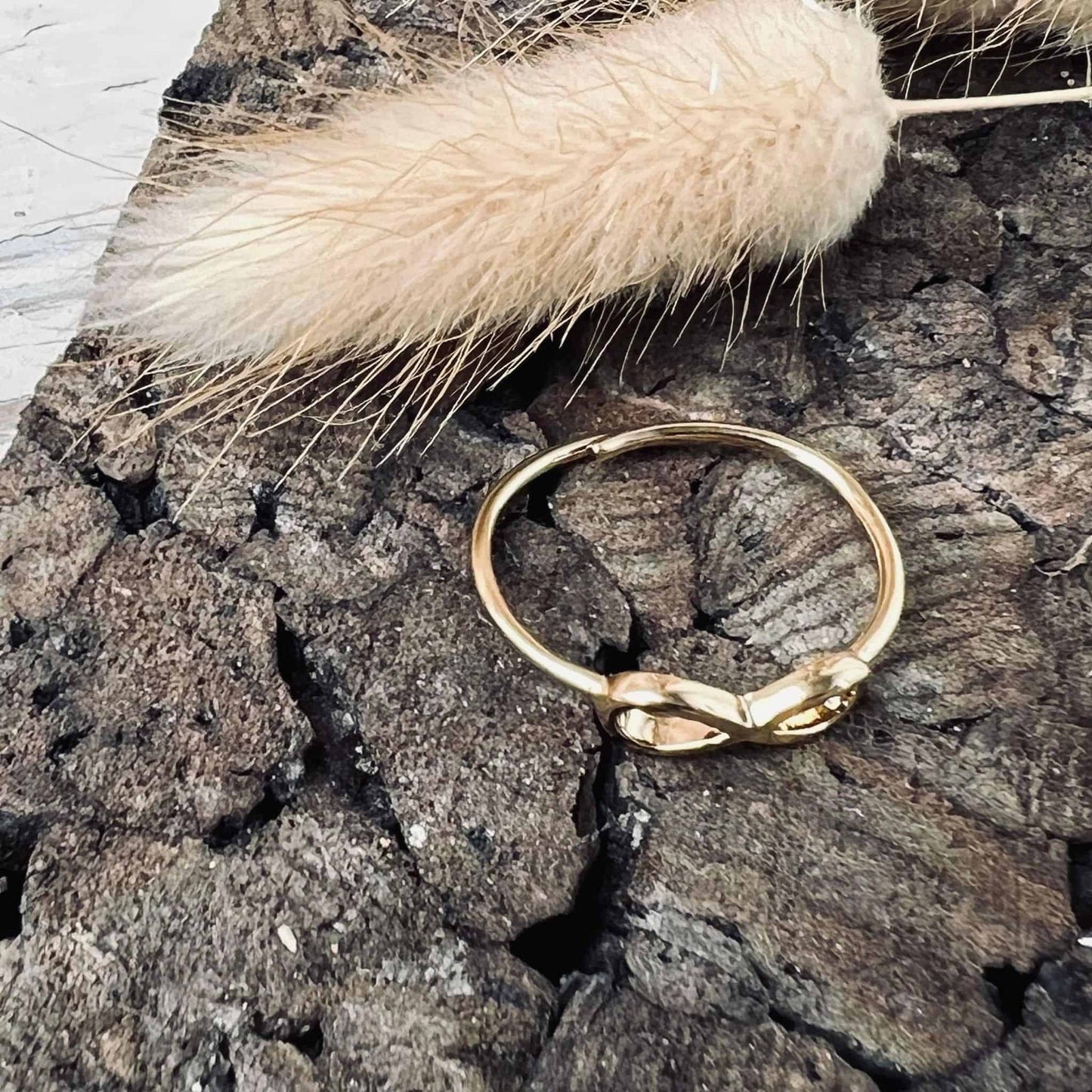 Ring m. Evighedstegn - Guldbelagt - VIAMAJA.DK