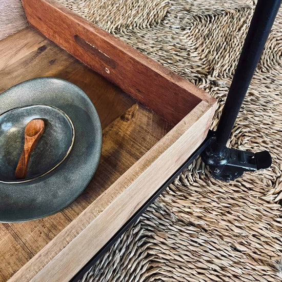 Rullevogn med 3 bakker - Industrielt design - VIAMAJA.DK