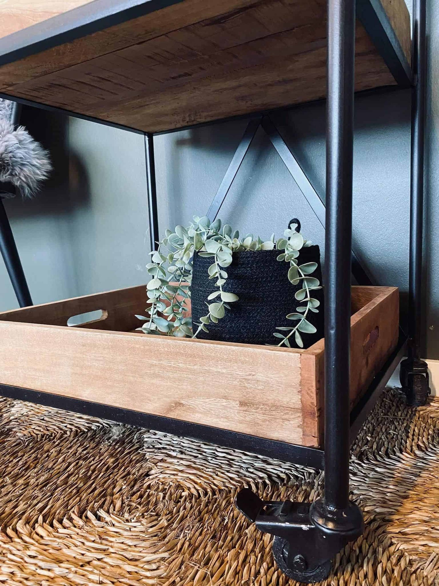 Rullevogn med 3 bakker - Industrielt design - VIAMAJA.DK