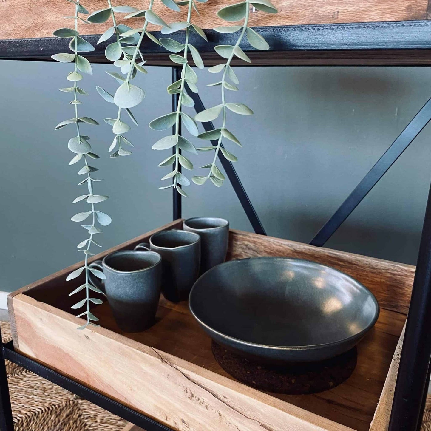 Rullevogn med 3 bakker - Industrielt design - VIAMAJA.DK