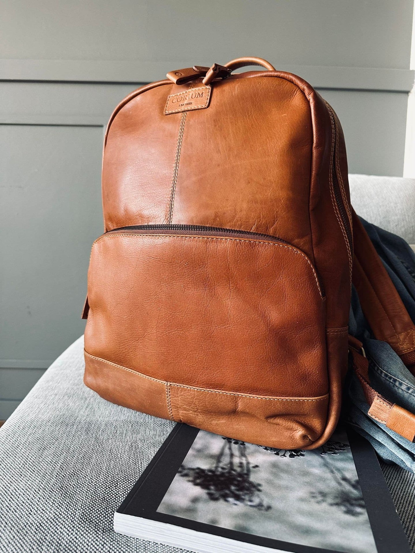 Rygsæk Cognac leather - VIAMAJA.DK