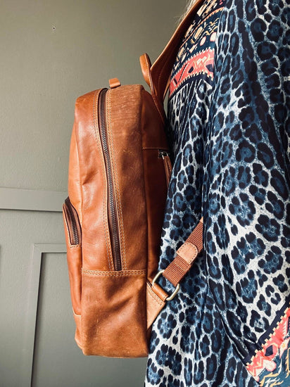 Rygsæk Cognac leather - VIAMAJA.DK