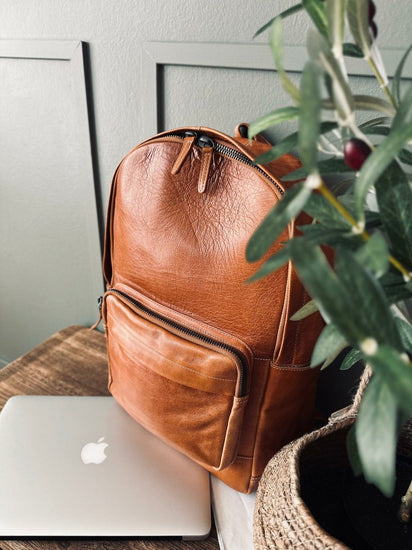 Rygsæk Cognac leather - VIAMAJA.DK