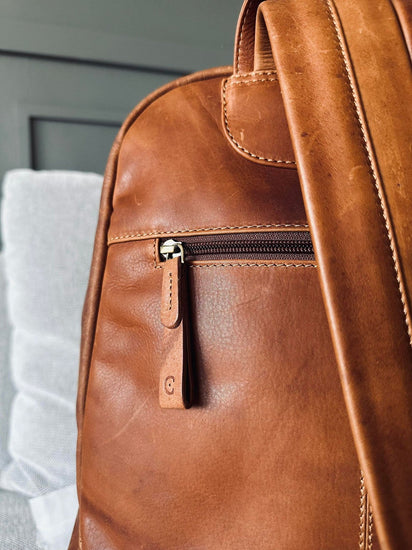 Rygsæk Cognac leather - VIAMAJA.DK