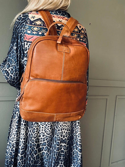 Rygsæk Cognac leather - VIAMAJA.DK