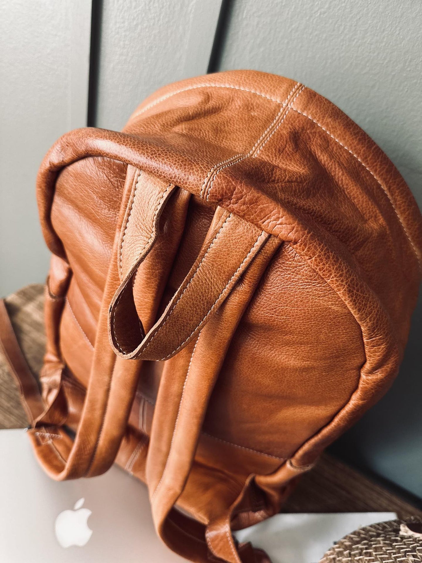 Rygsæk Cognac leather - VIAMAJA.DK