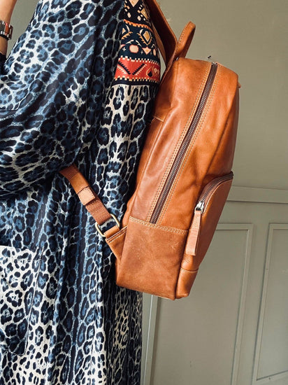 Rygsæk Cognac leather - VIAMAJA.DK