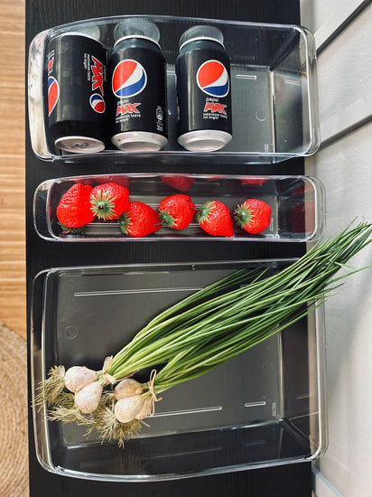 Sæt med 3 transparente kasser til køleskab - VIAMAJA.DK