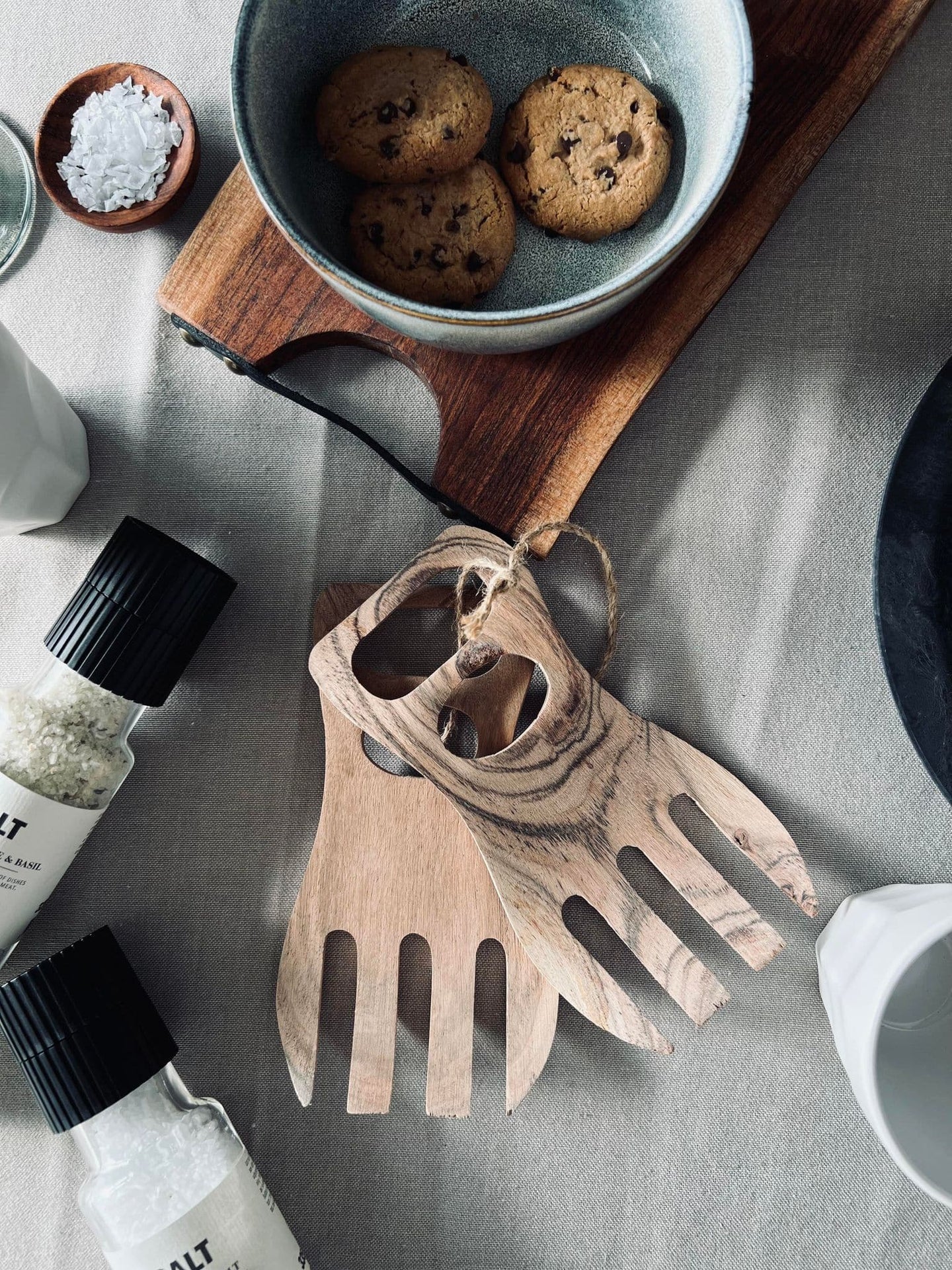 Salat sæt - Neutral akacia - VIAMAJA.DK