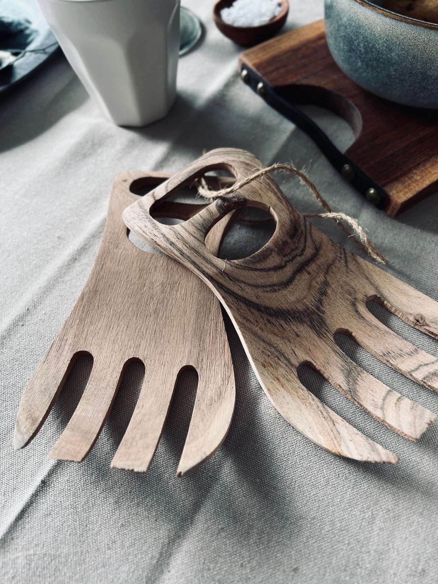 Salat sæt - Neutral akacia - VIAMAJA.DK