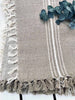 Sengeteppe - kaffe latte/ m. smal stripe 160x200