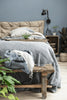Sengeteppe - Quilt dobbelt støvblå 240x240