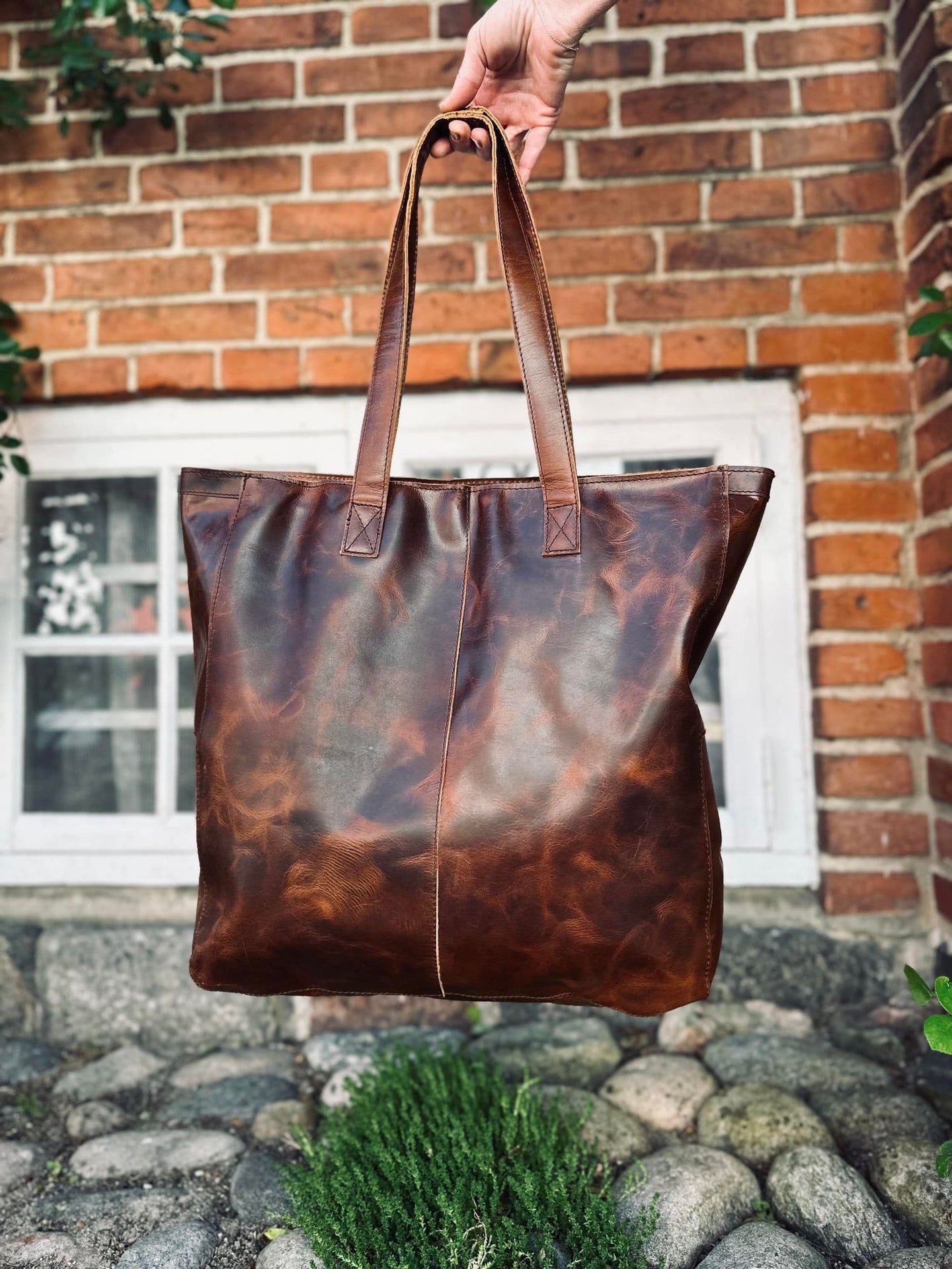Shopper BIG BUFFALO – Dark urban bøffellæder - VIAMAJA.DK