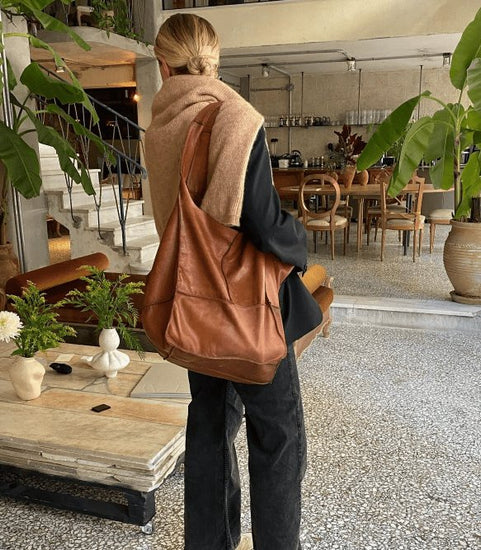 Shopper BIG LOMA - Walnut - VIAMAJA.DK