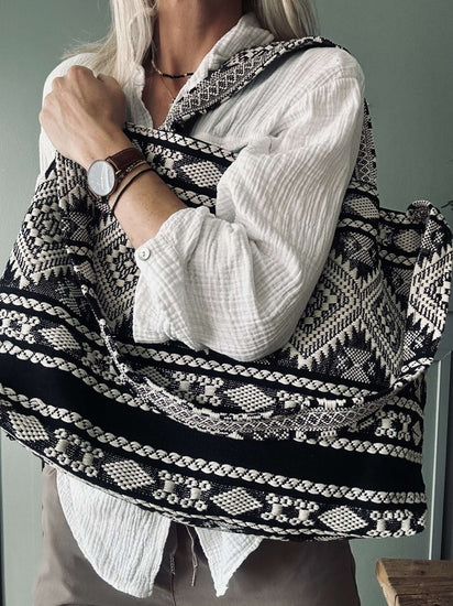Shopper Black boheme – Perfekt til yoga - VIAMAJA.DK