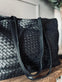 Shopper Black MILLE - Flettet skind - VIAMAJA.DK