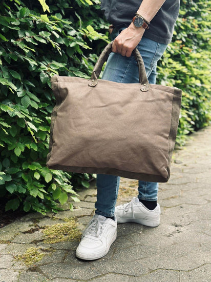 Shopper - Brown kanvas - VIAMAJA.DK