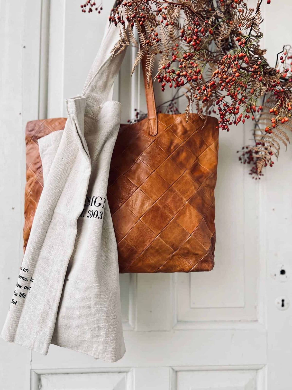 Shopper - Cognac Deluxe - VIAMAJA.DK